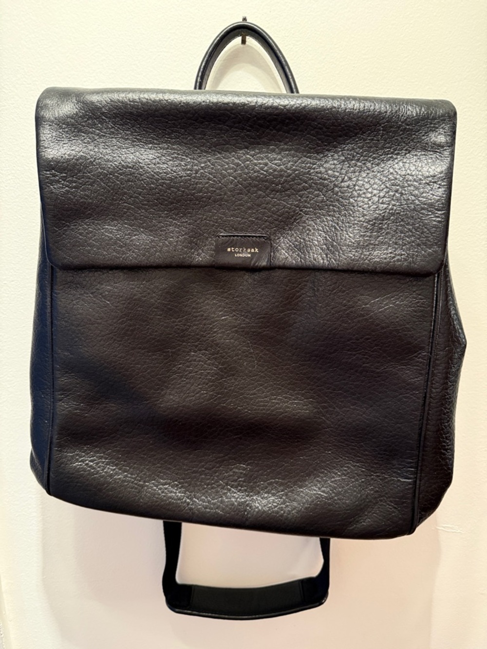 Saint James, leather stork, sack, nappy bag diaper bag, black leather Elegant! - Picture 3 of 4